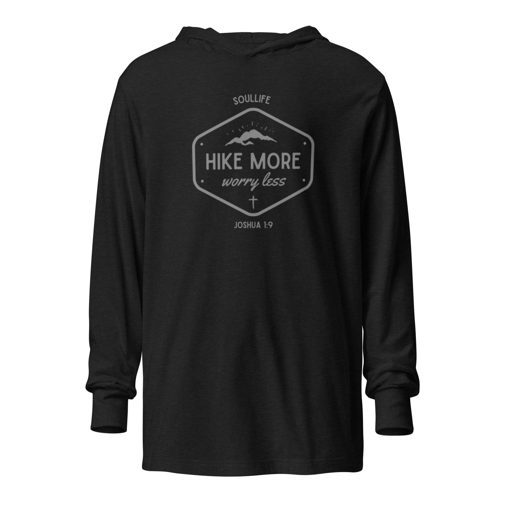 Hike More Worry Less - Hooded long-sleeve tee - SoulLife