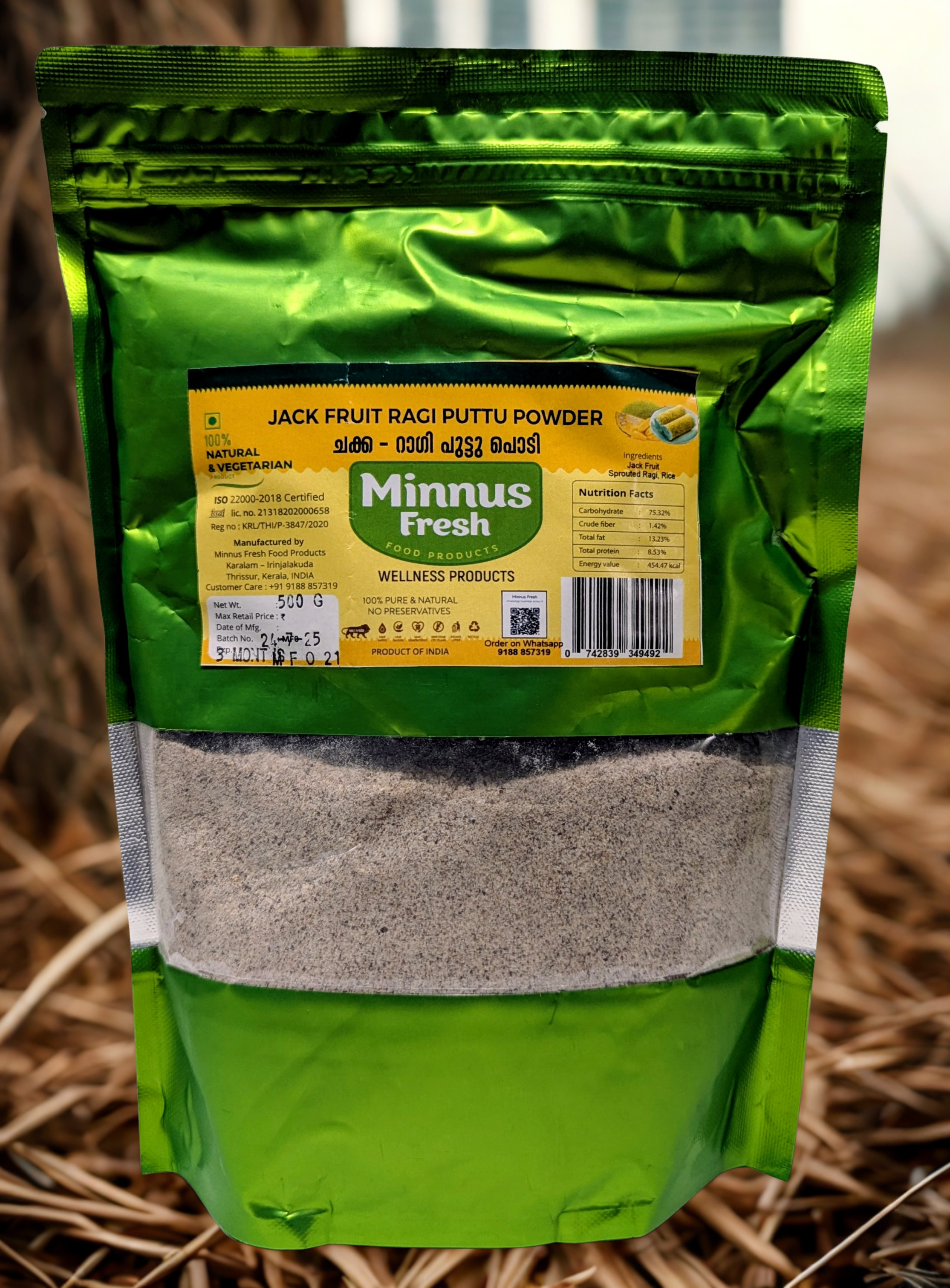 Minnus Fresh Jackfruit Ragi Puttu Powder