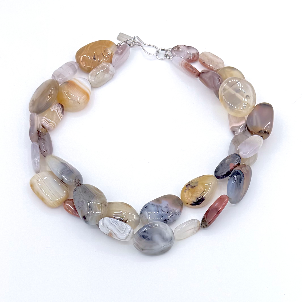 Thumbnail: Moroccan Agate Double Strand Necklace
