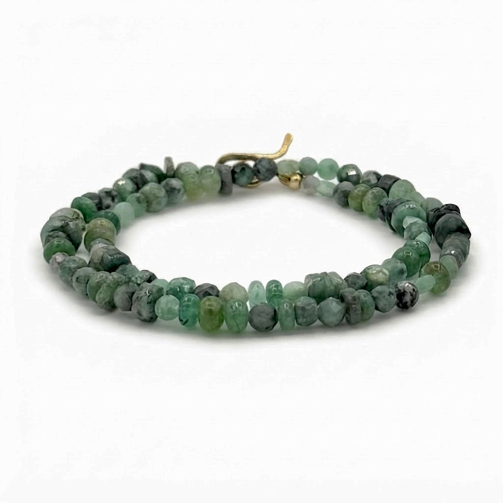 Emerald Double Wrap Bracelet