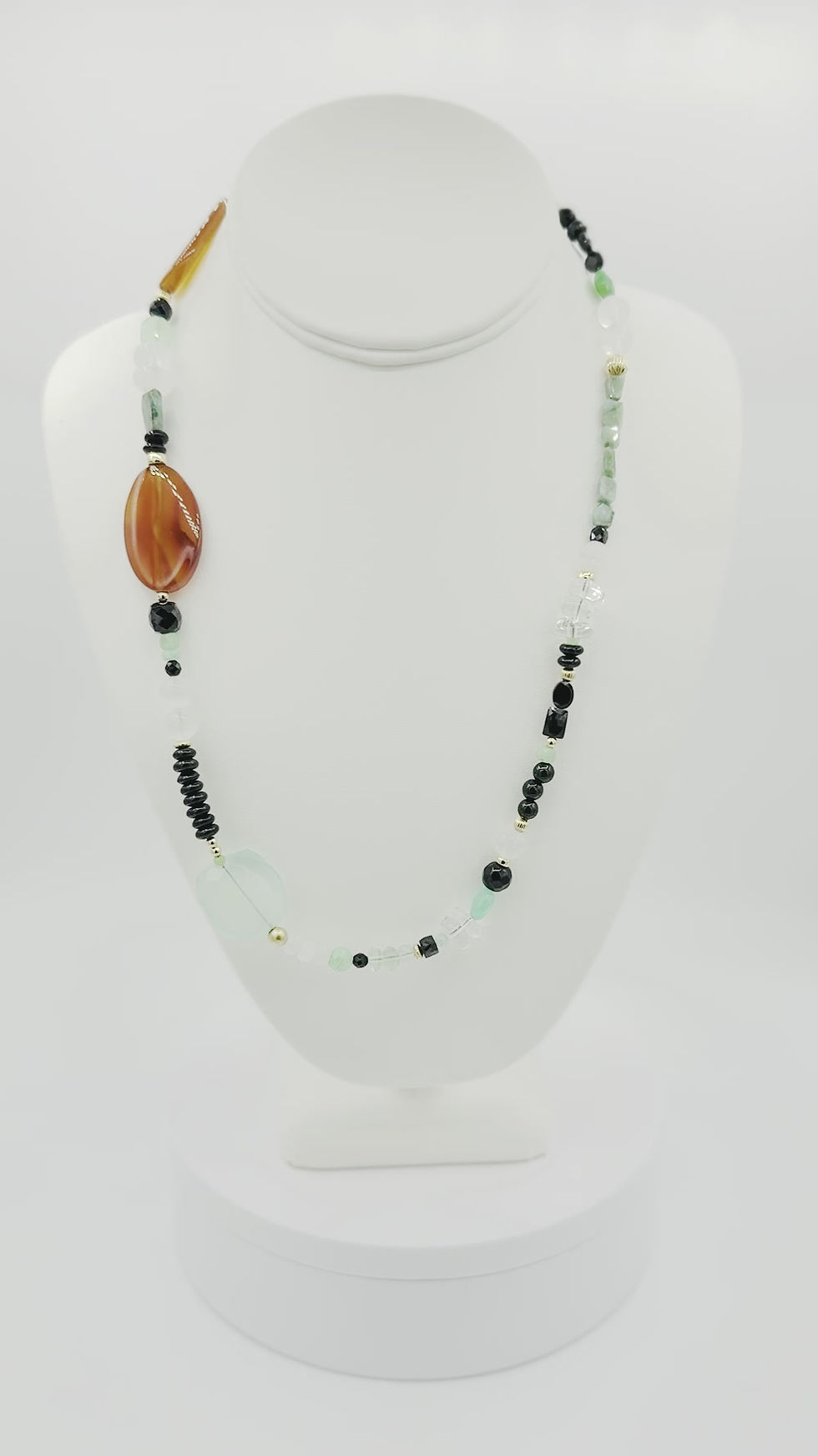 Thumbnail: Red Agate and Chrysoprase Necklace