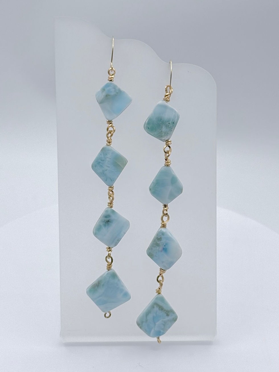 Thumbnail: Larimar Slice Drop  Earrings