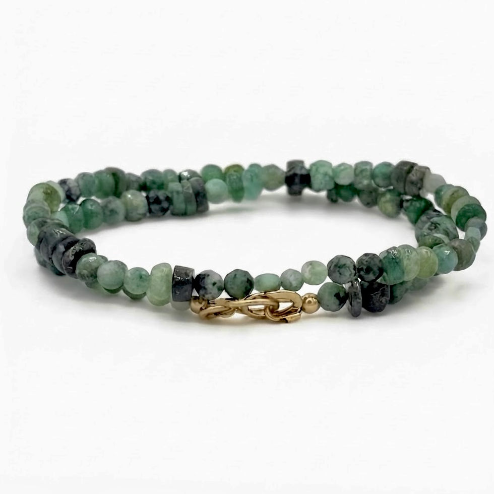 Thumbnail: Emerald Double Wrap Bracelet