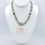 Thumbnail: Watermelon Tourmaline Necklace with Mother of Pearl Pendant