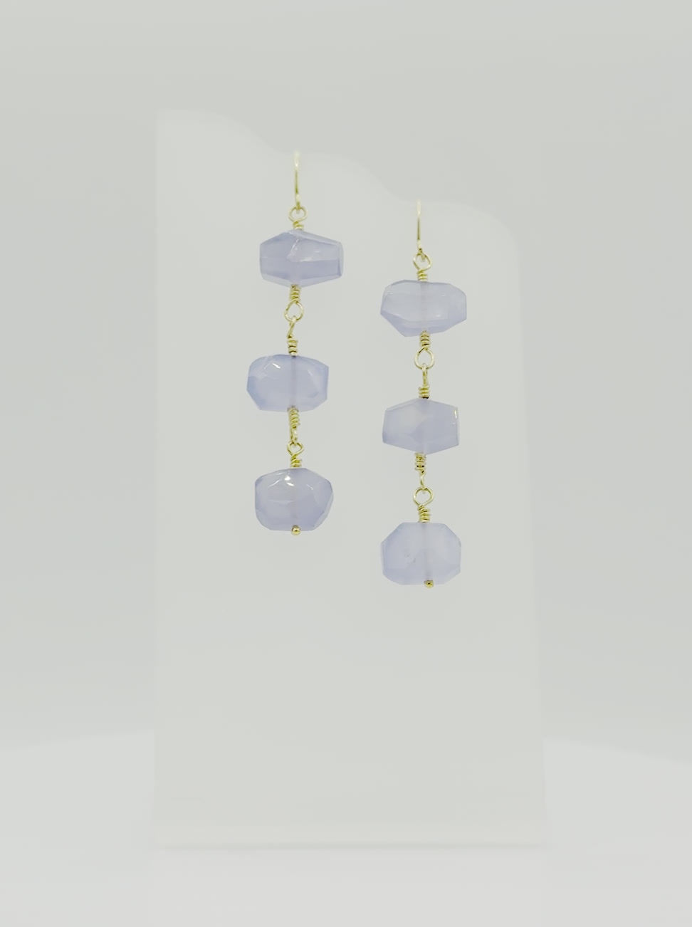 Thumbnail: Blue Chalcedony Earrings