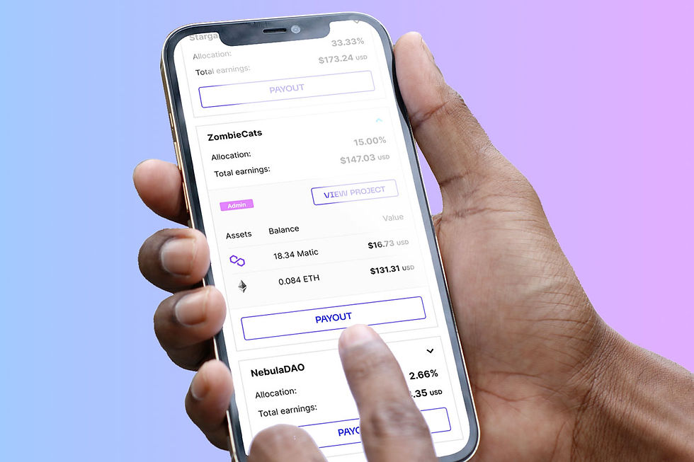 Payouts on mobile