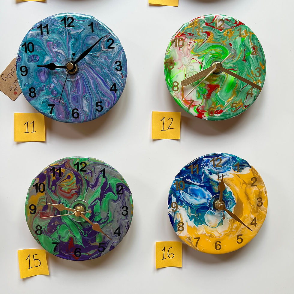 Thumbnail: Fluid Art Clocks.