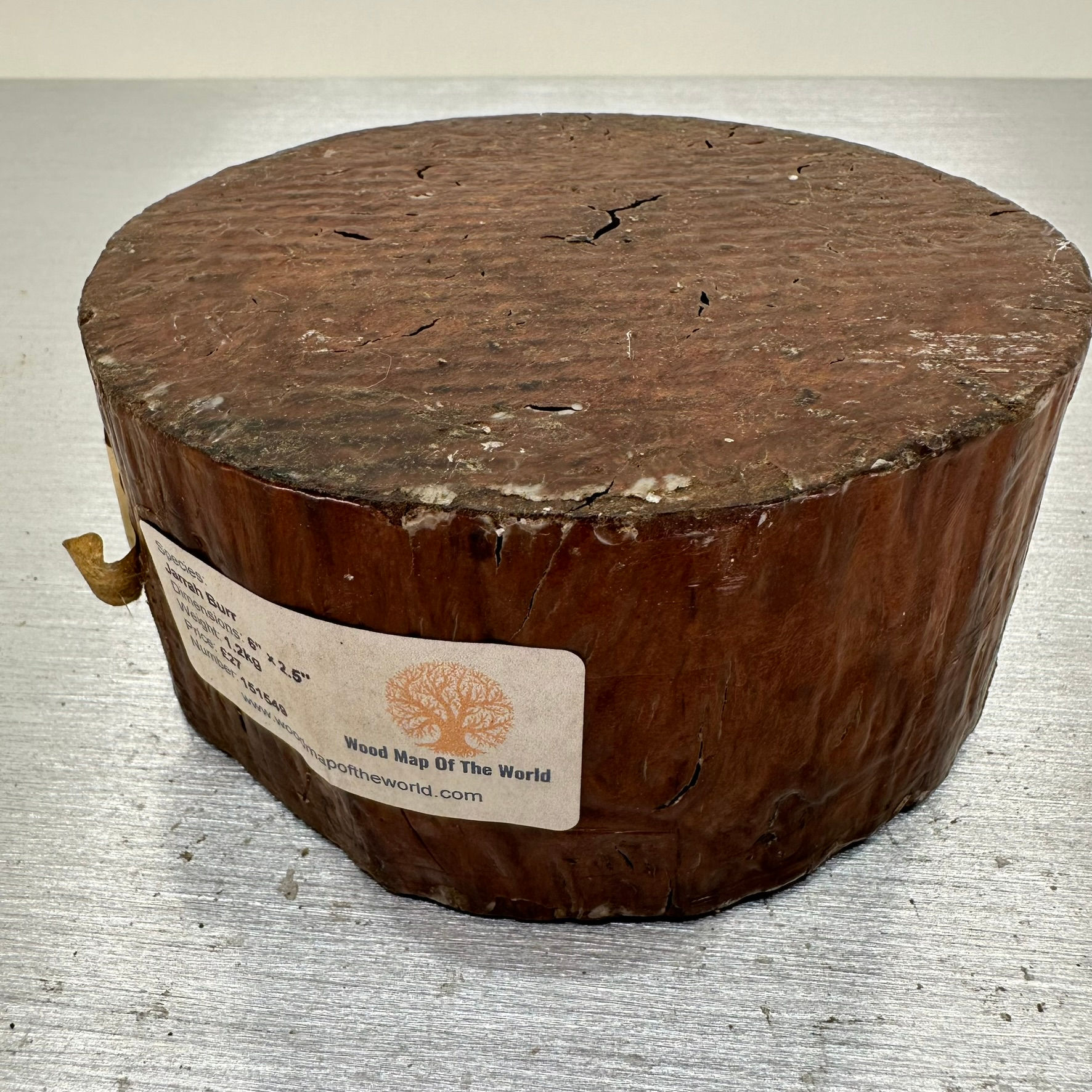 Jarrah Burr Bowl Blank 6" x 2.5"
