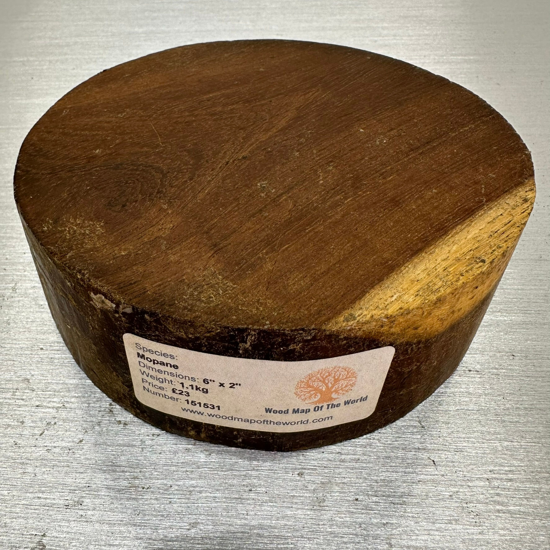 Mopane Bowl Blank 6" x 2"