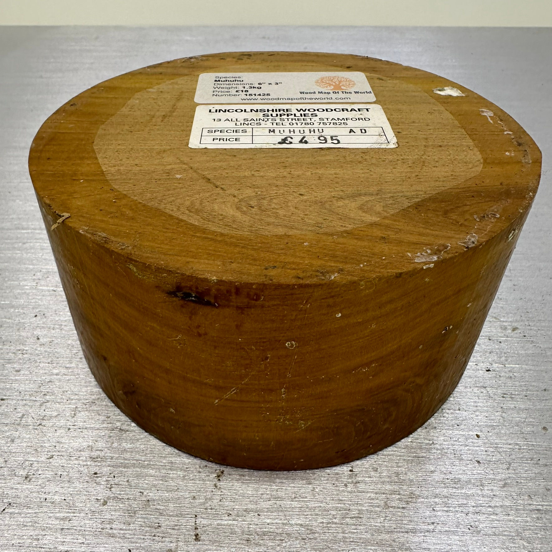 Muhuhu Bowl Blank 6" x 3"