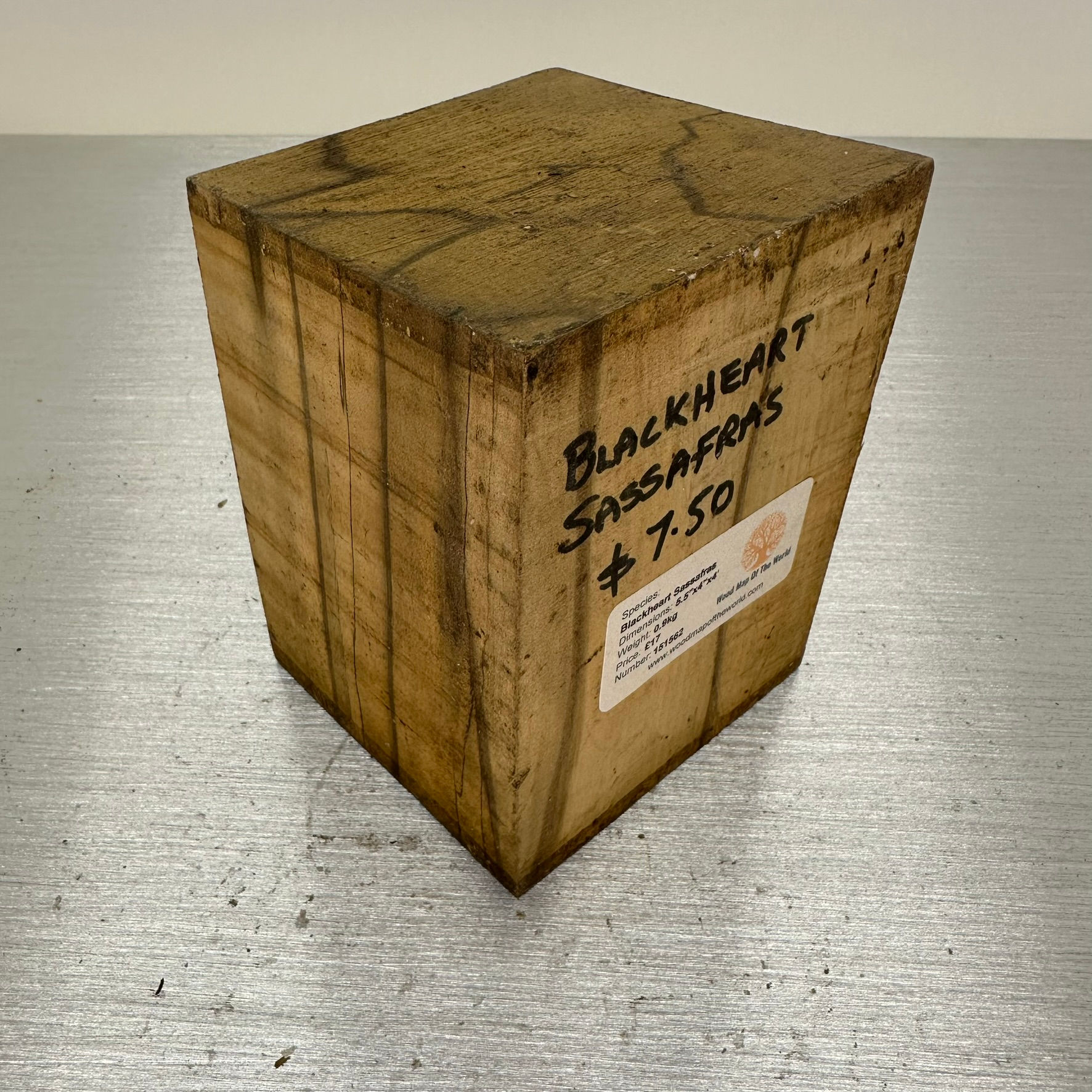 Blackheart Sassafras Block 5.5" x 4" x 4"