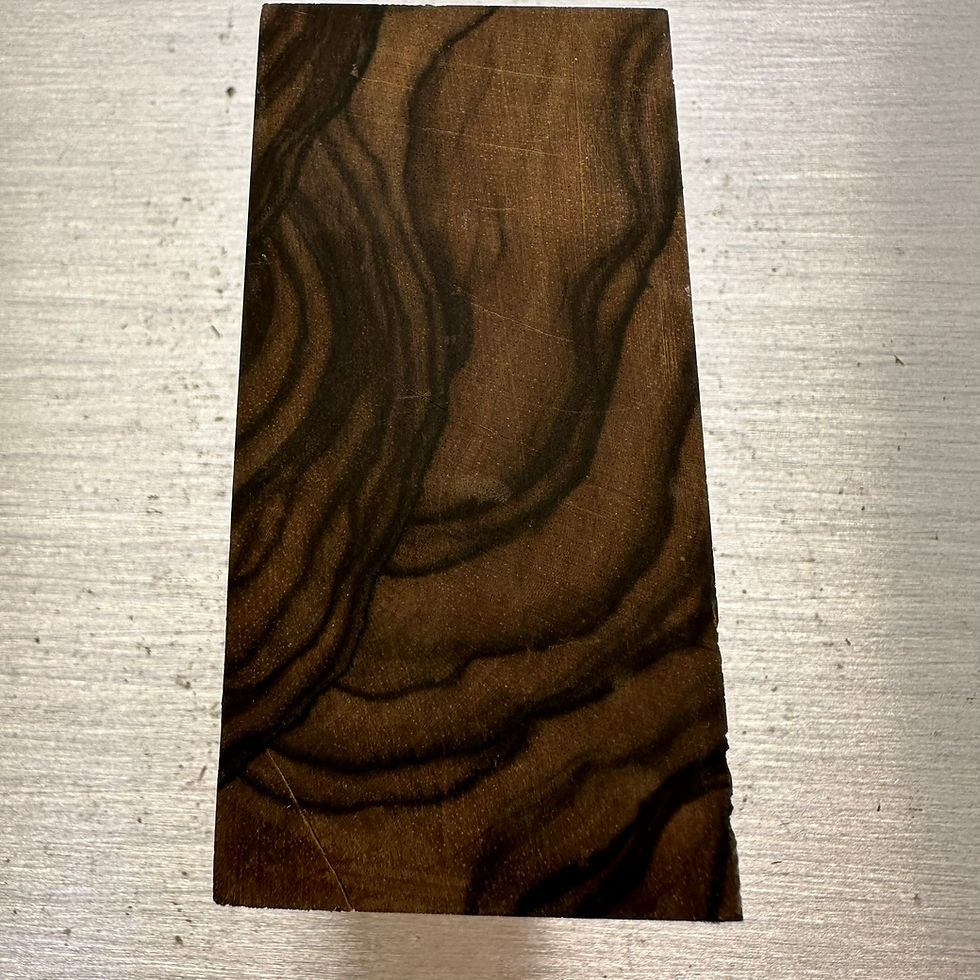 Thumbnail: Macassar Ebony Square Blank 4" x 4" x 2"