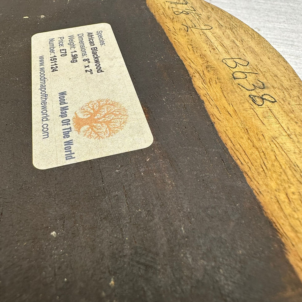 Thumbnail: Very Large African Blackwood Round 8" x 2"