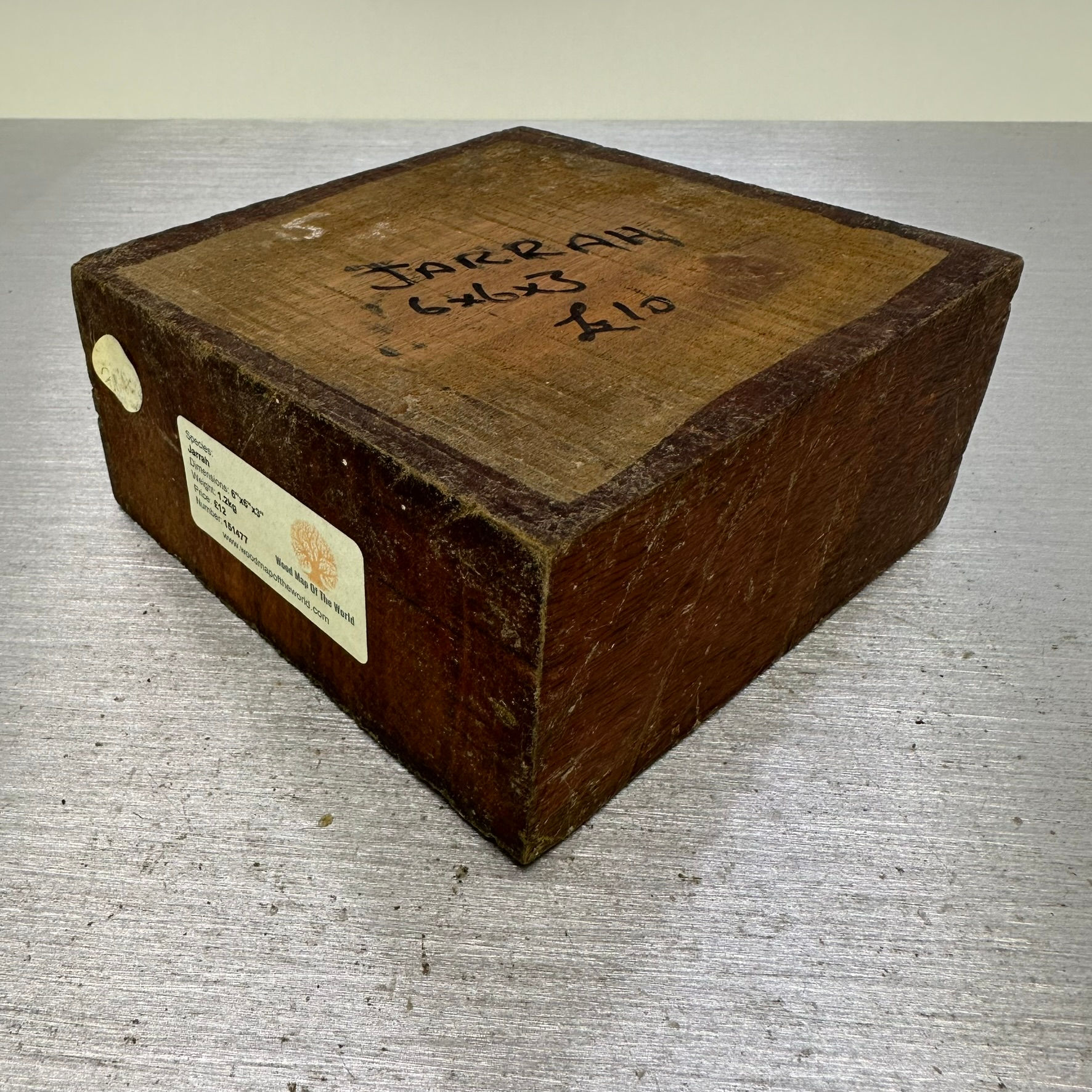 Jarrah Block 6" x 6" x 2.75"