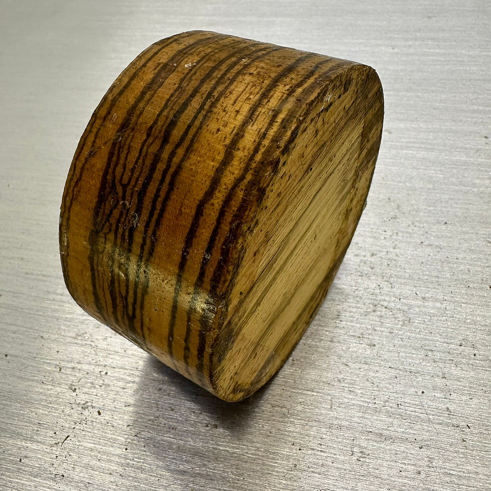Thumbnail: Zebrano Bowl Blank 4" x 2"