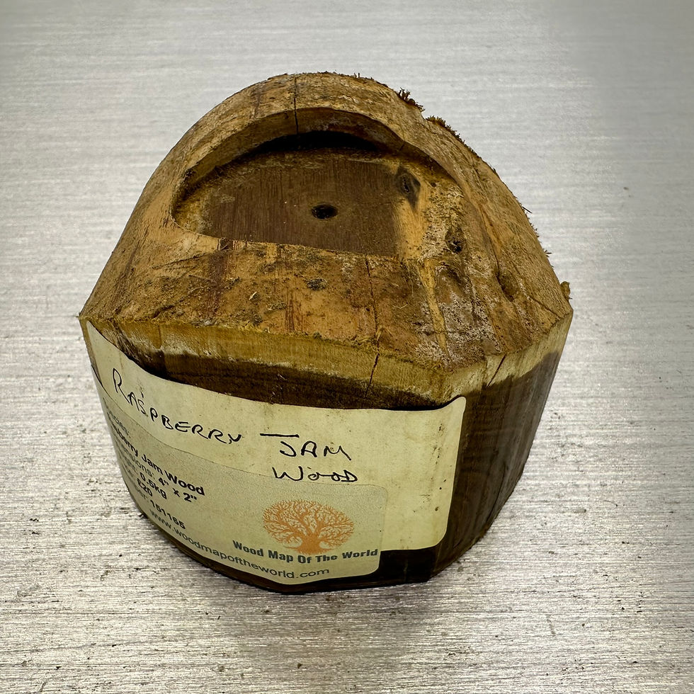 Live Edge Raspberry Jam Wood 4" x 2"