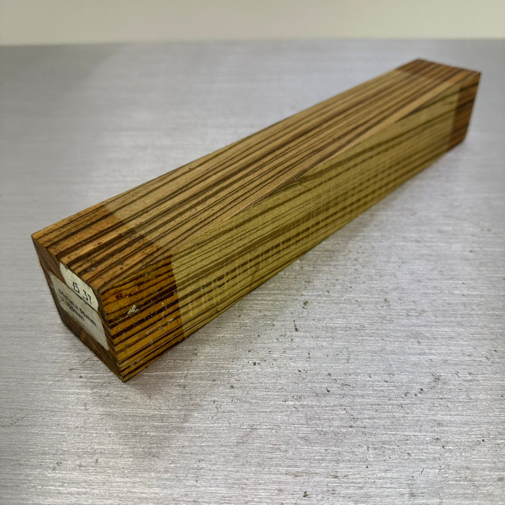 Zebrano Spindle 12" x 2" x 2"