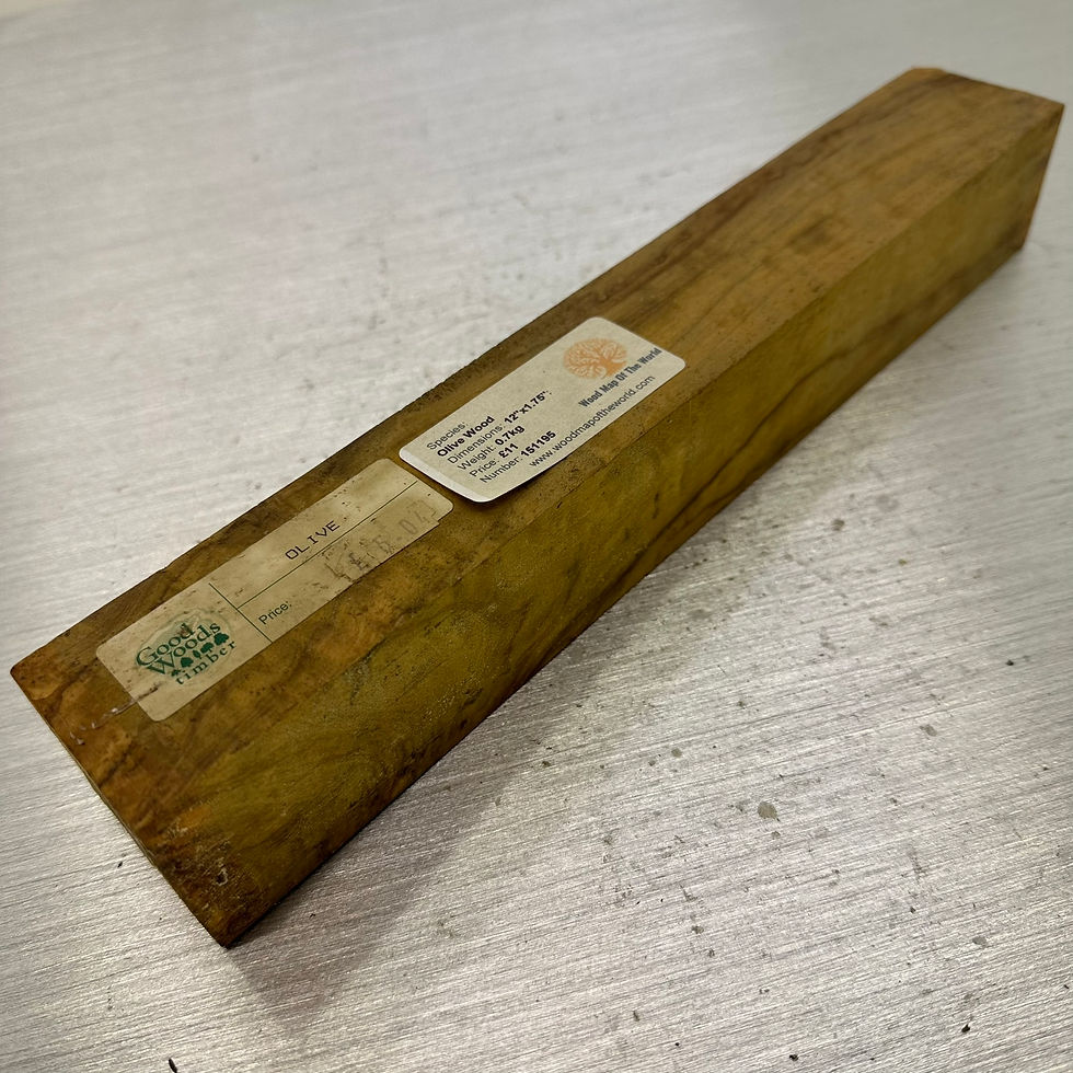 Olive Wood Spindle 12"x 1.75" x 1.75"