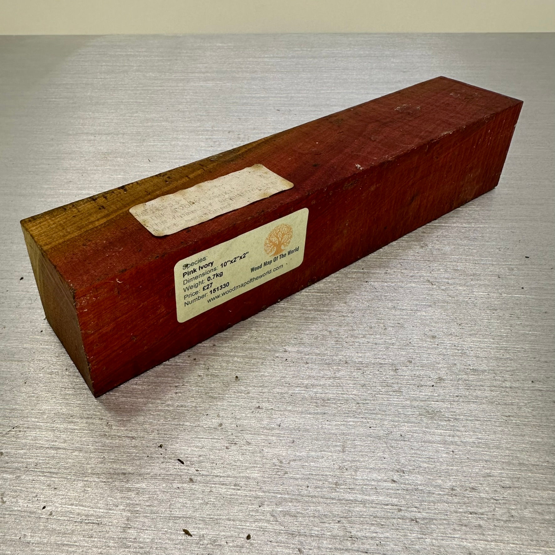 Pink Ivory Spindle 10" x 2" x 2"