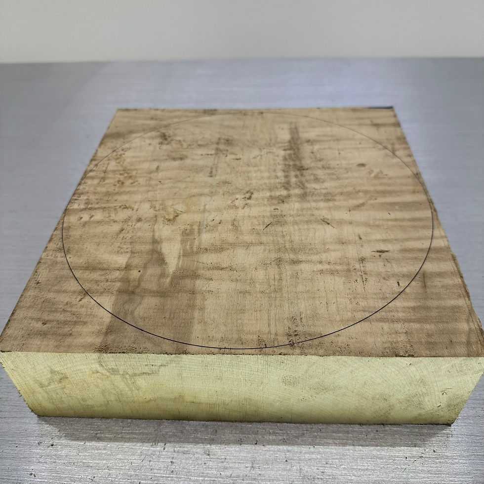 Thumbnail: Lots of ripple spalted sycamore square 10" x 9.5" x 2.5"