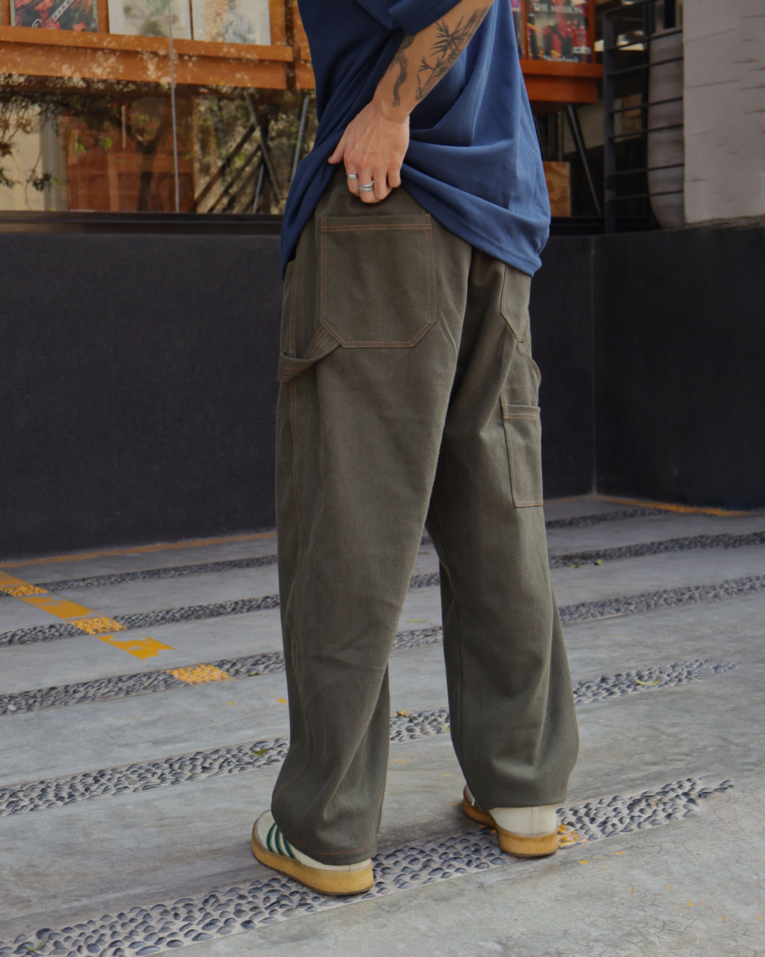 Baggy Jean Verde Olivo