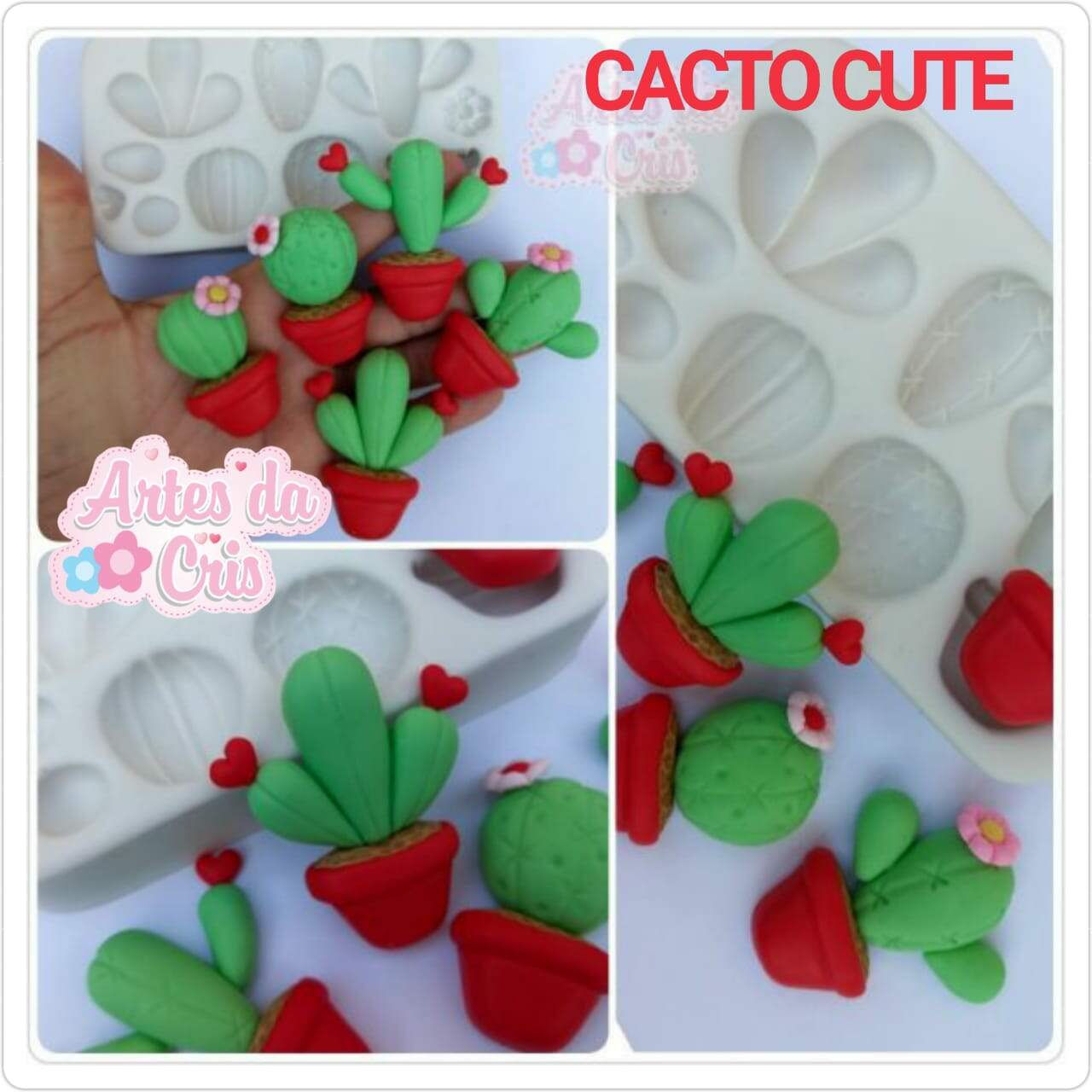 Cactus Cute Silicone Mold - Artes da Cris