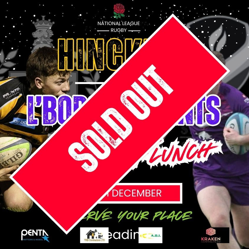 Christmas Prematch Lunch at Hinckley Rugby Club 19th Dec vs Loughborough Students