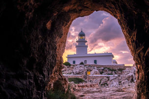Sunset, Cavalleria lighthouse, Menorca, Spain
