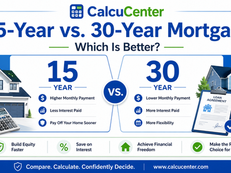 15-year vs. 30-year mortgage payment and interest comparison