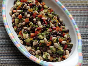 Black and White Bean Primavera Salad