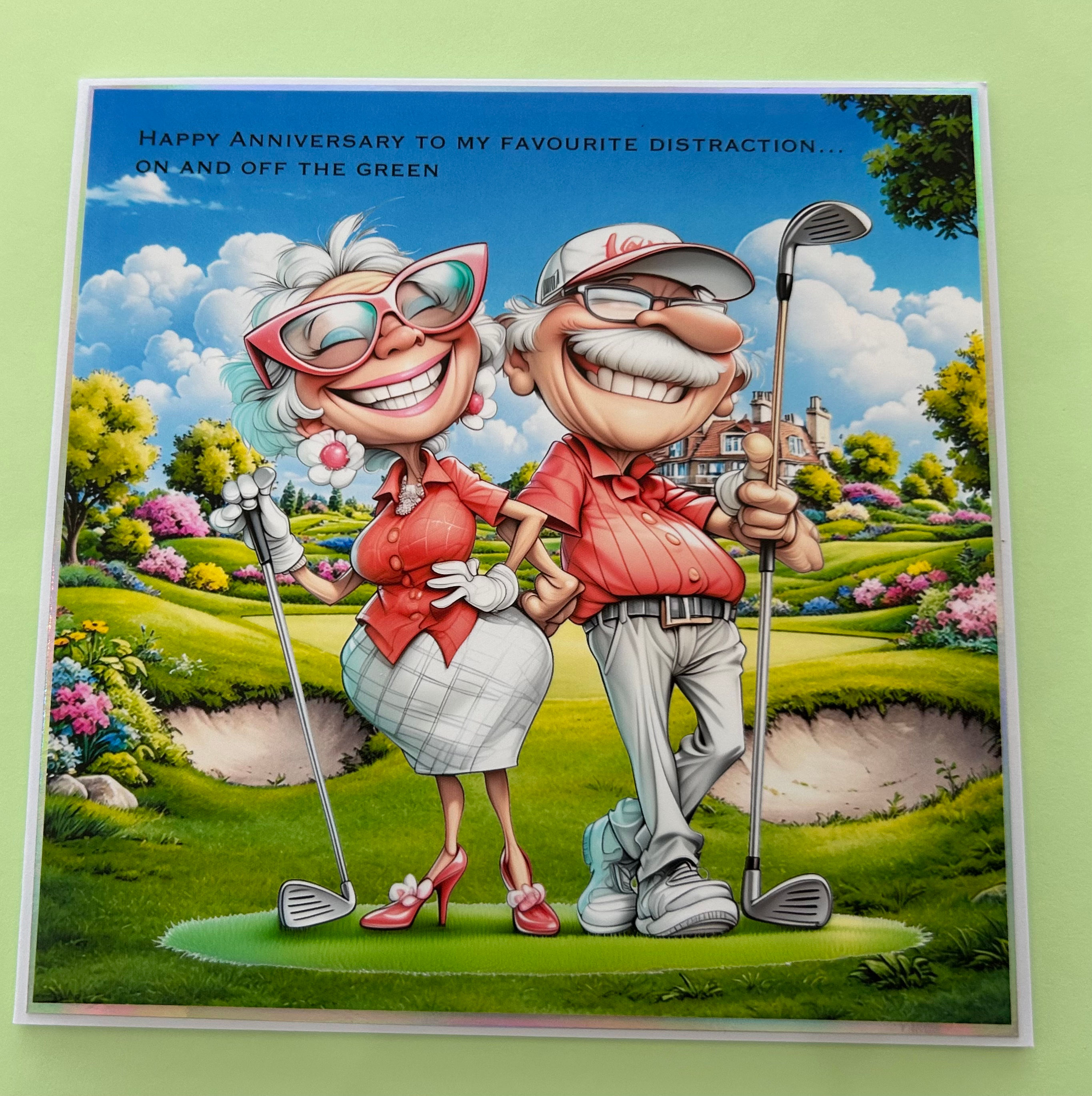 Anniversary card - golf