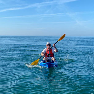 Alex kayaking near Portsmouth