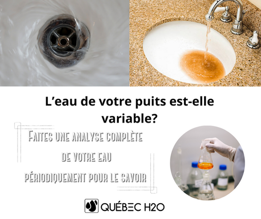 Comment valider si notre source d'eau varie?
