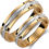 Thumbnail: Wedding Band 14ck White&Yellow  Gold  Two-Tone with Matt-Finish Teqnique