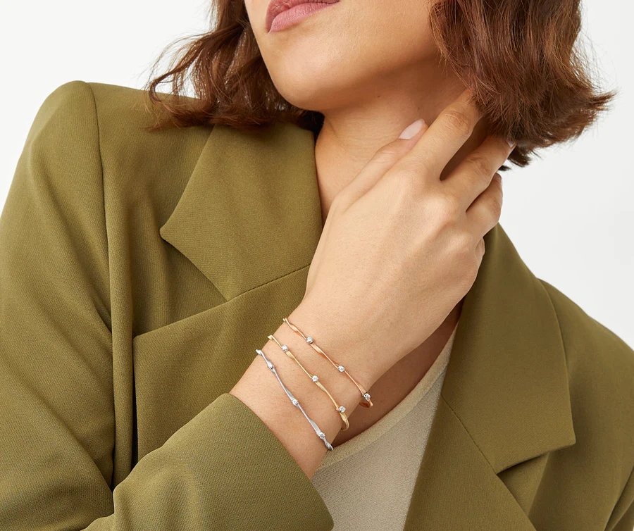 Thumbnail: Marco Bicego MARRAKECH   Diamond yellow gold bracelet