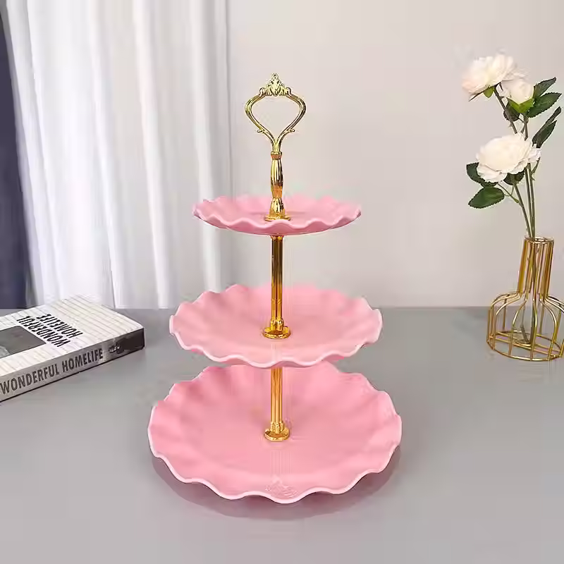 Thumbnail: Pink - 3 Tier Cupcake Stand