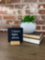 Thumbnail: Black Small Modern Sign with Stand
