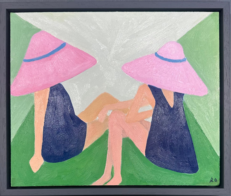 PINK HAT CHATS FRAMED.jpeg