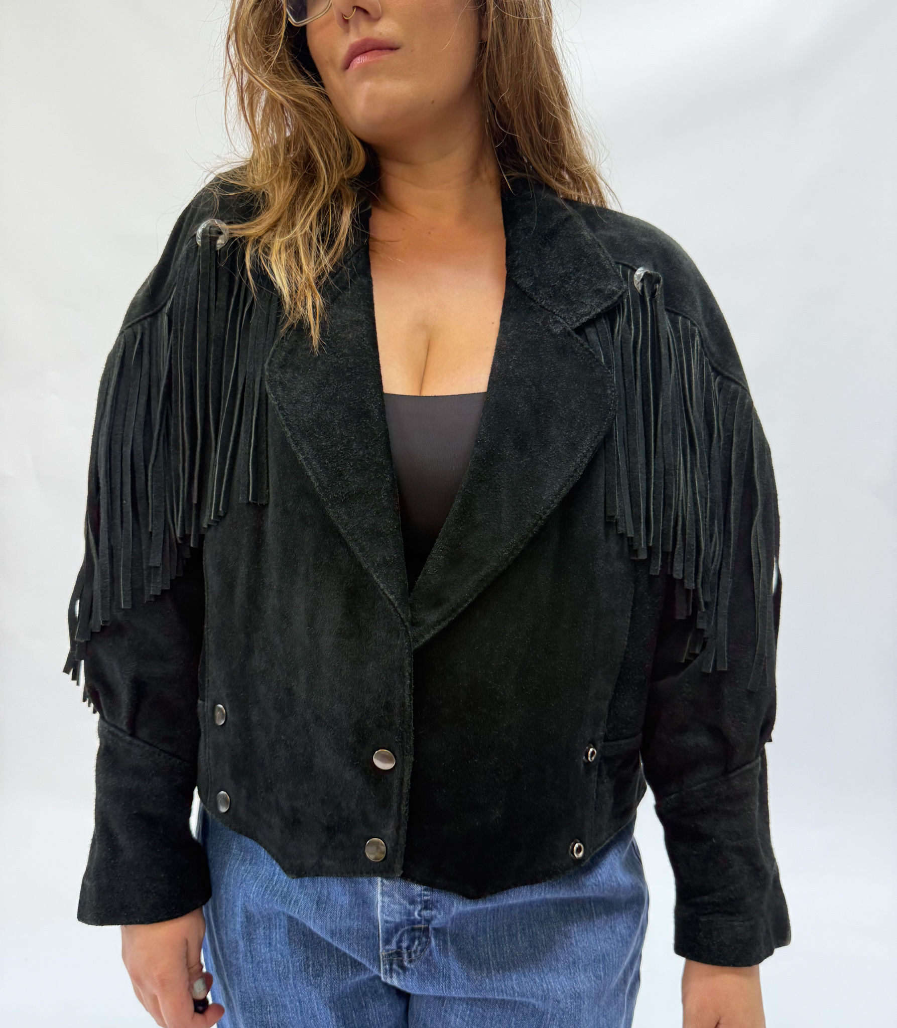 70s Yearbook Fringe Leather Jacket