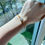 ภาพขนาดย่อ: สร้อยข้อมือลายข้อมะขาม พร้อมจี้ตาฝังเพชร  ทอง 99.99%  ยาว 6.8 นิ้ว