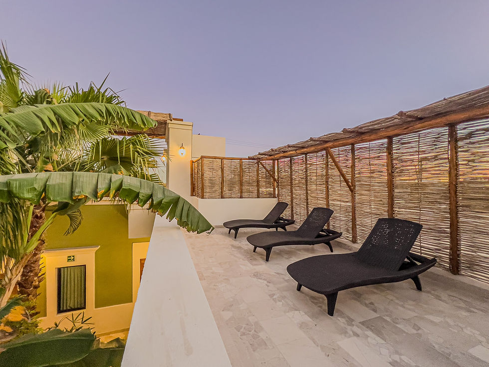 Hotel Casa Coronel in La Paz best boutique hotel in La Paz sun tanning area