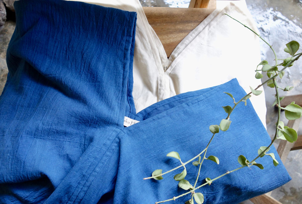 サムネイル： Extra Soft Cotton Tao Kaftan  in Indigo / 藍染め