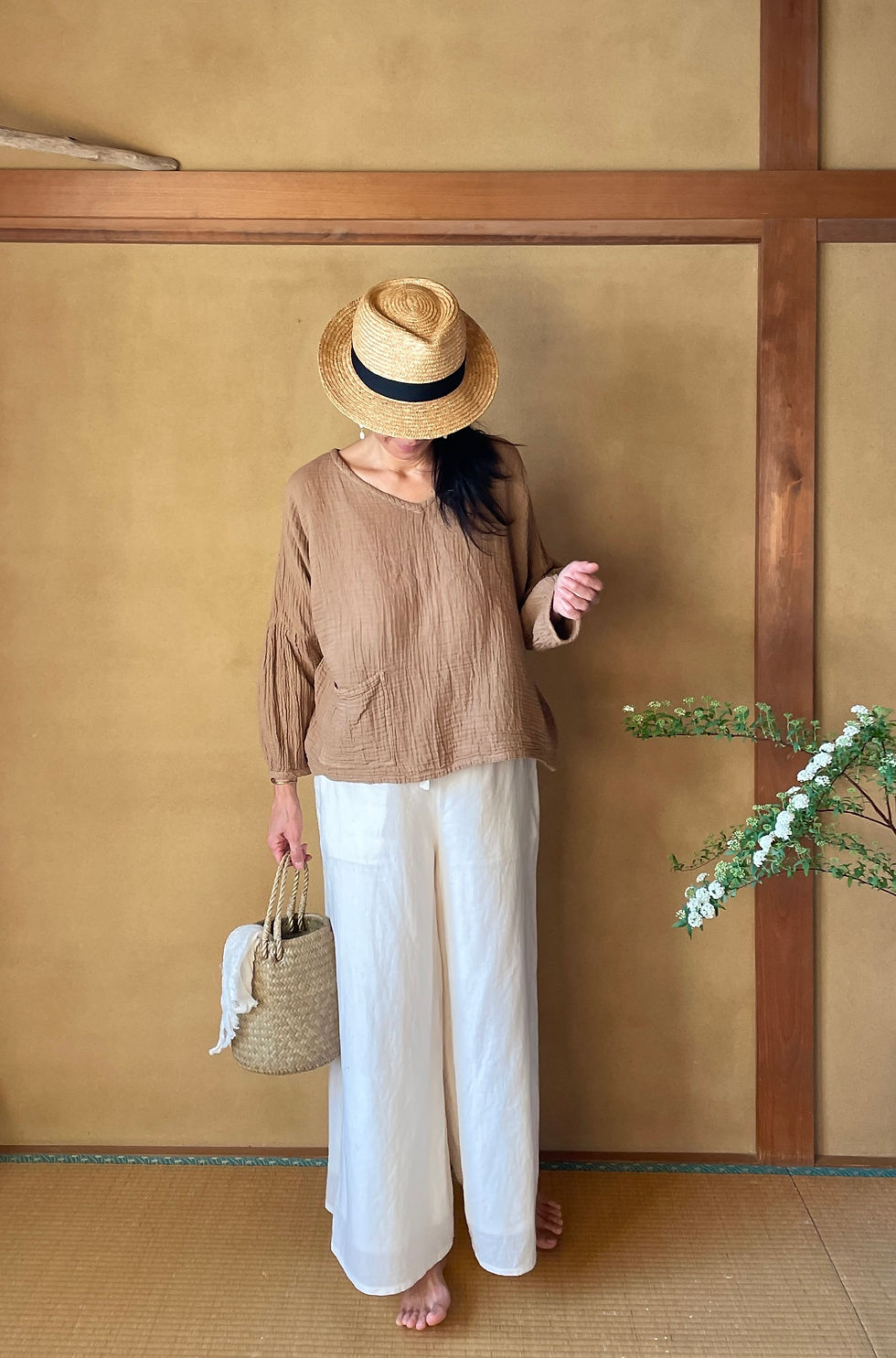 サムネイル： Double Gauze Cotton Yayoi Blouse/ 3 colors