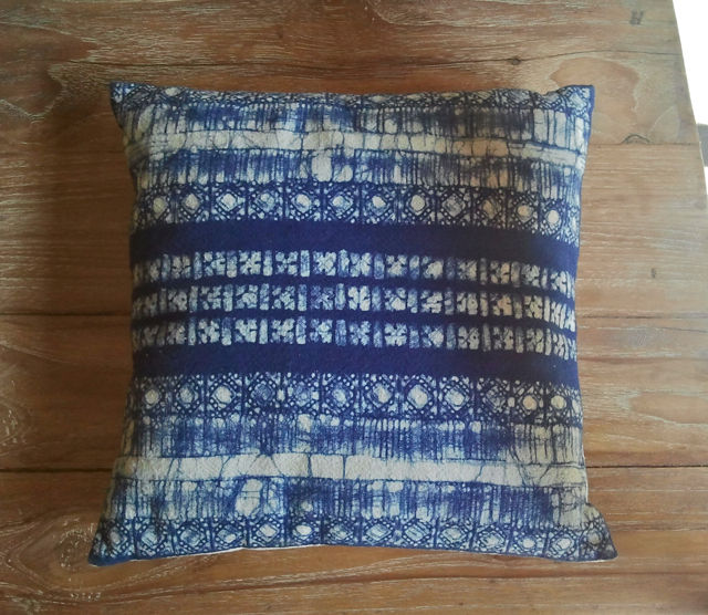 Thumbnail: Indigo Batik Mini Pillow ☾