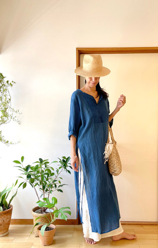 Leaf Dress in Indigo / 藍染め | maikahandworks 2025