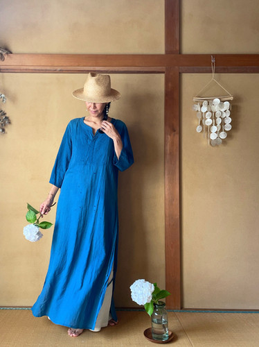 Leaf Dress in Indigo / 藍染め | maikahandworks 2025
