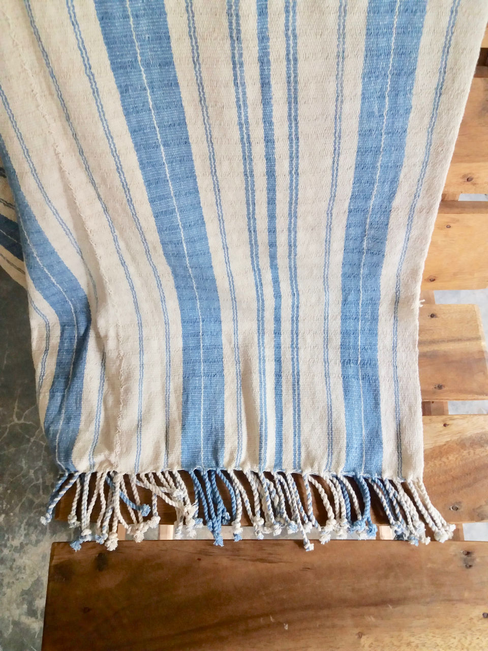 サムネイル： Handwoven Poncho Capri Stripe