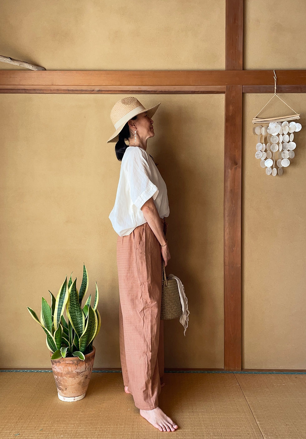 Thumbnail: Handwoven Botanical  Dyed Gemini Pants/ 2 colors