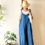 Thumbnail: Wide Jumpsuits (Double Cotton) in Indigo