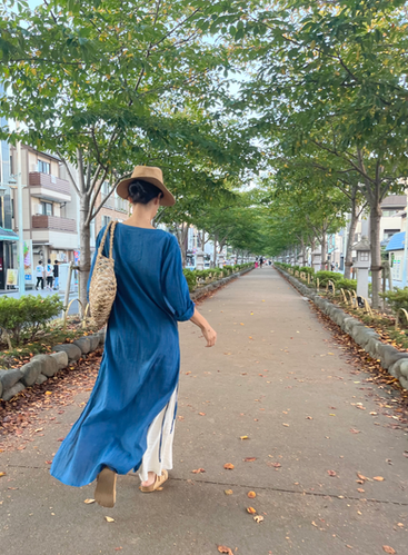 Leaf Dress in Indigo / 藍染め | maikahandworks 2025